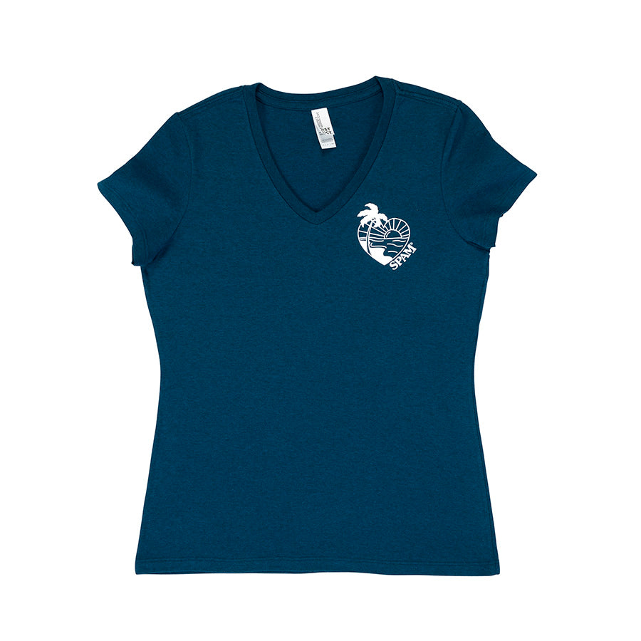 V-neck turquoise t-shirt