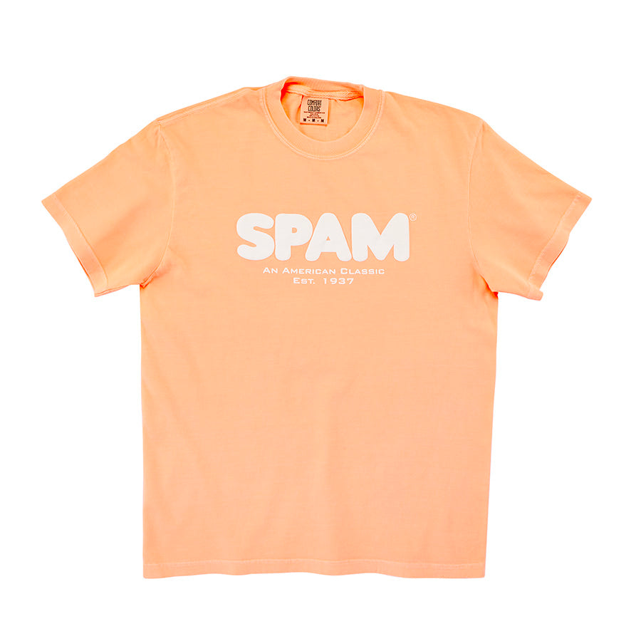 pastel orange t-shirt