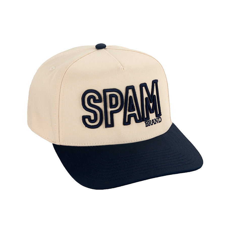 cream & navy cap