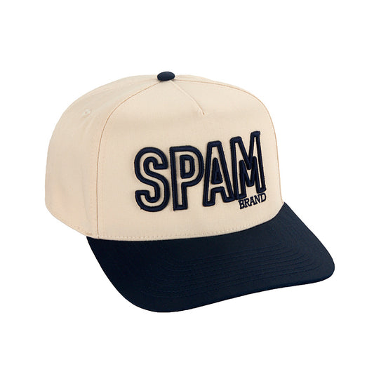 cream & navy cap