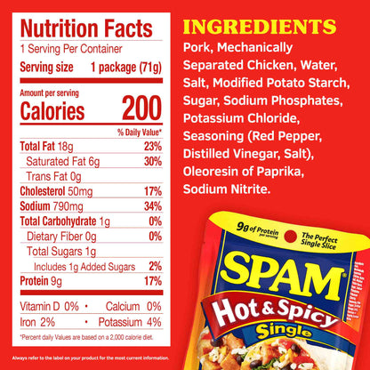 SPAM® Single Hot & Spicy