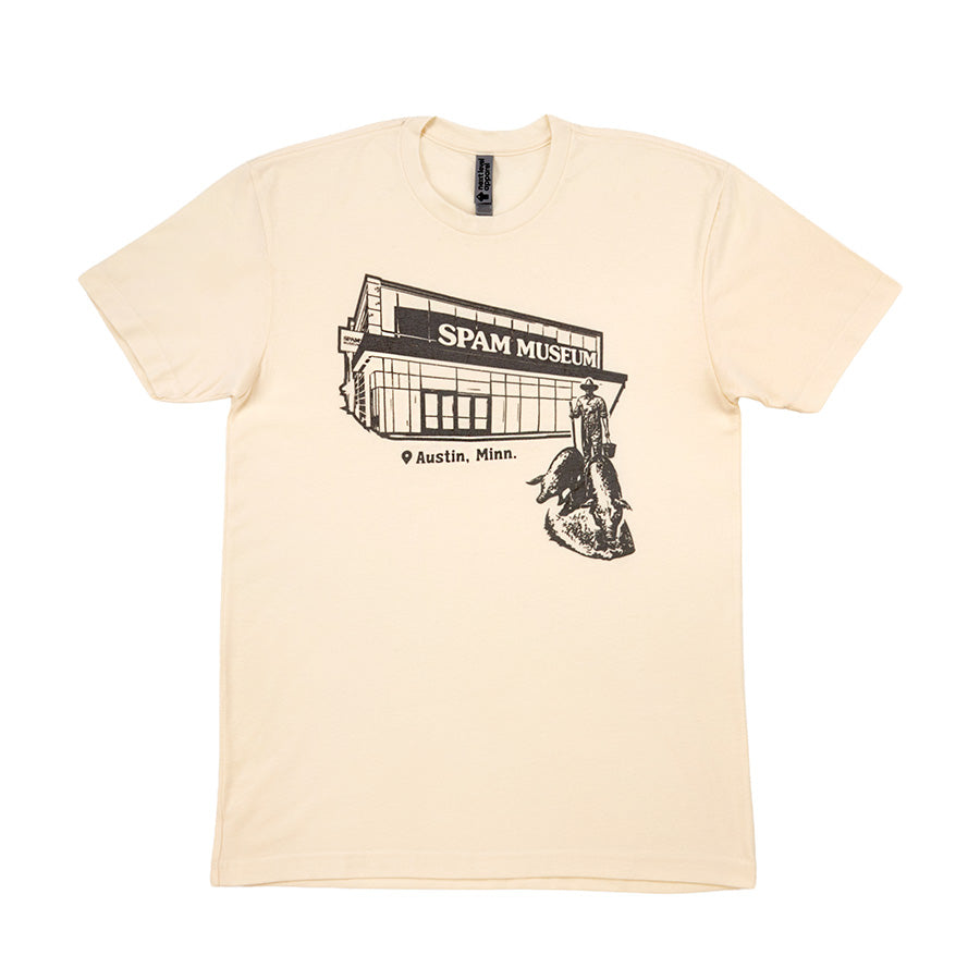 cream museum building tshirt