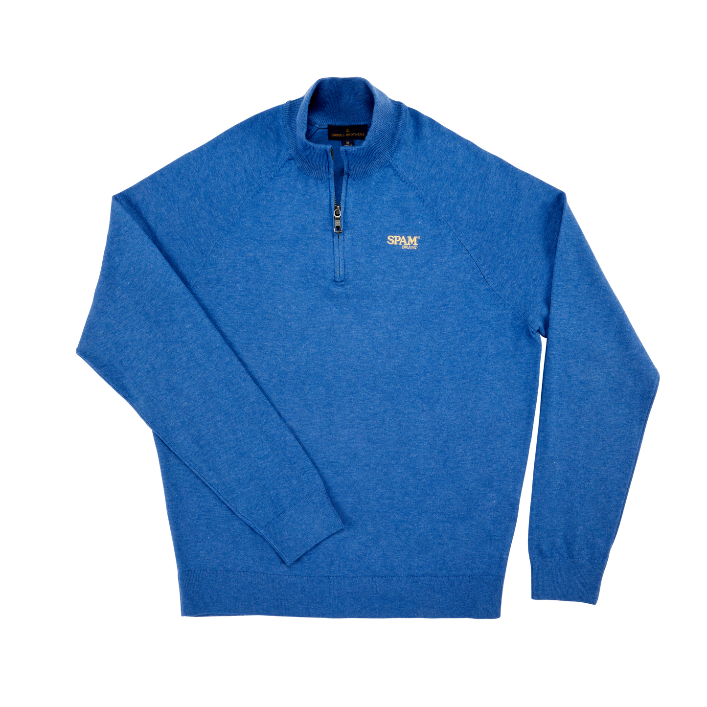 SPAM® 1/4 Zip Blue Sweater