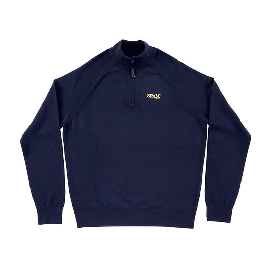 SPAM® 1/4 Zip Blue Sweater